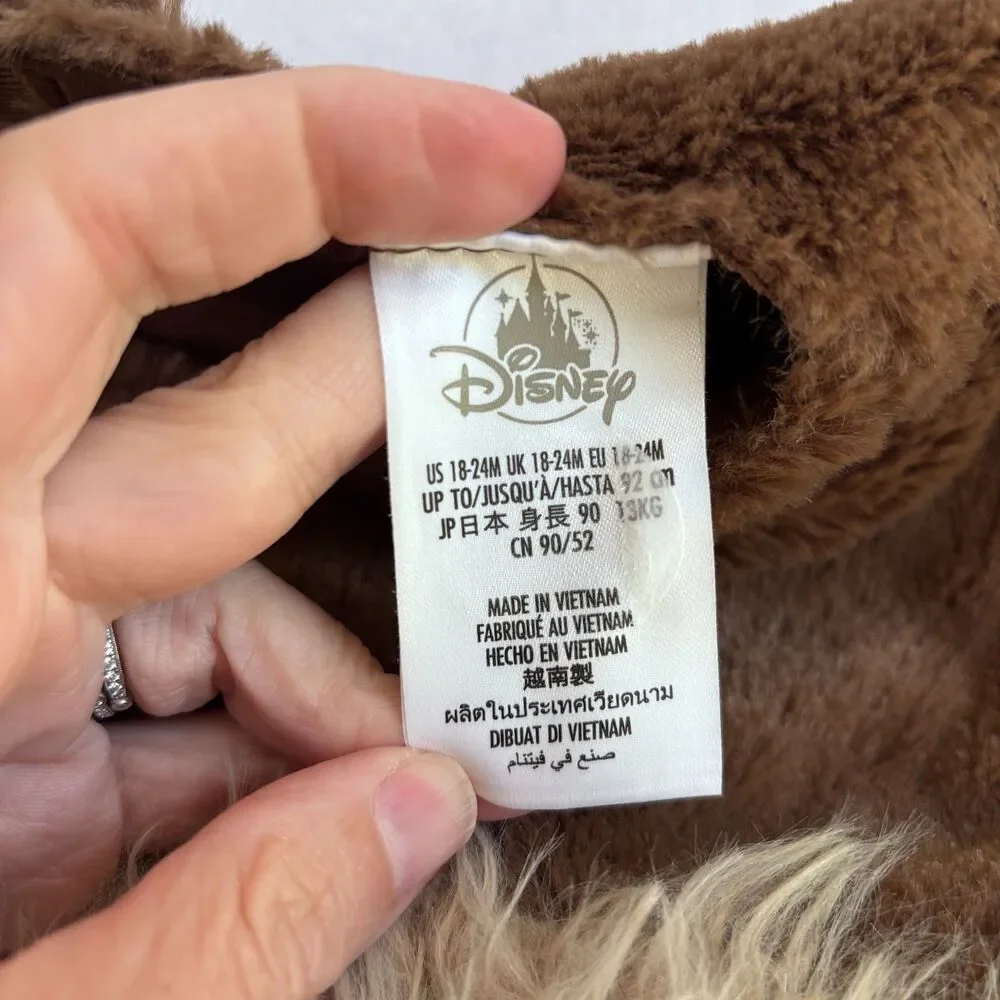 Disney Store Ewok Baby Halloween Costume Star Wars 18-24 Month Brown Fleece Warm
